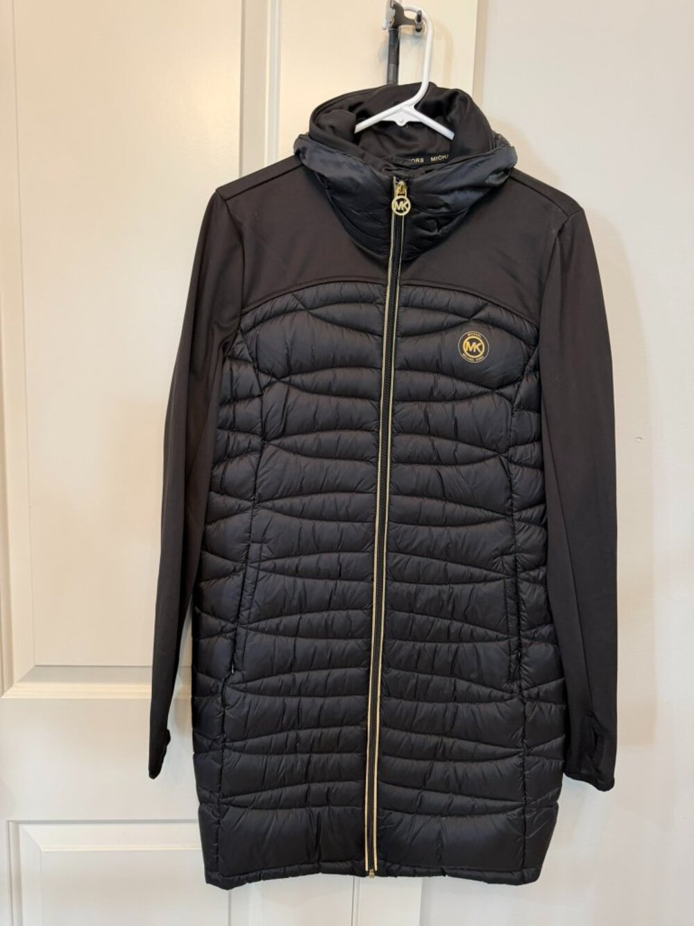 Michael Michael Kors Black Quilted Puffer Jacket Coat Size Large L
